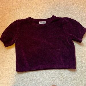 Velvet purple crop top